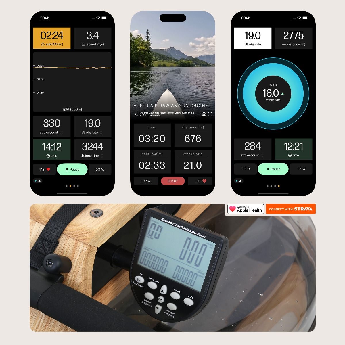 WaterRower Original performance monitor